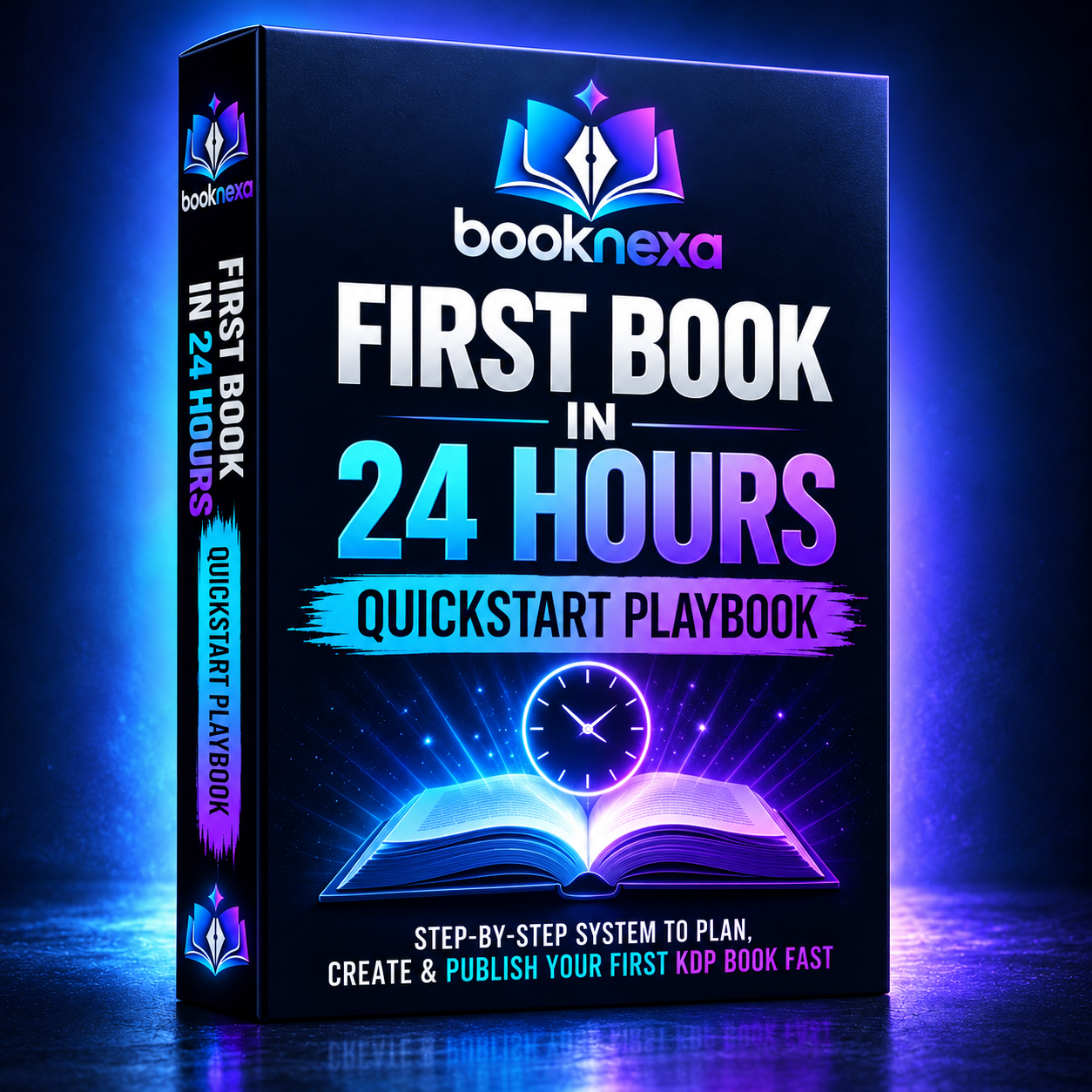 Bonus #1 - First Book in 24 Hours Quickstart Playbook 3D Box Mockup
