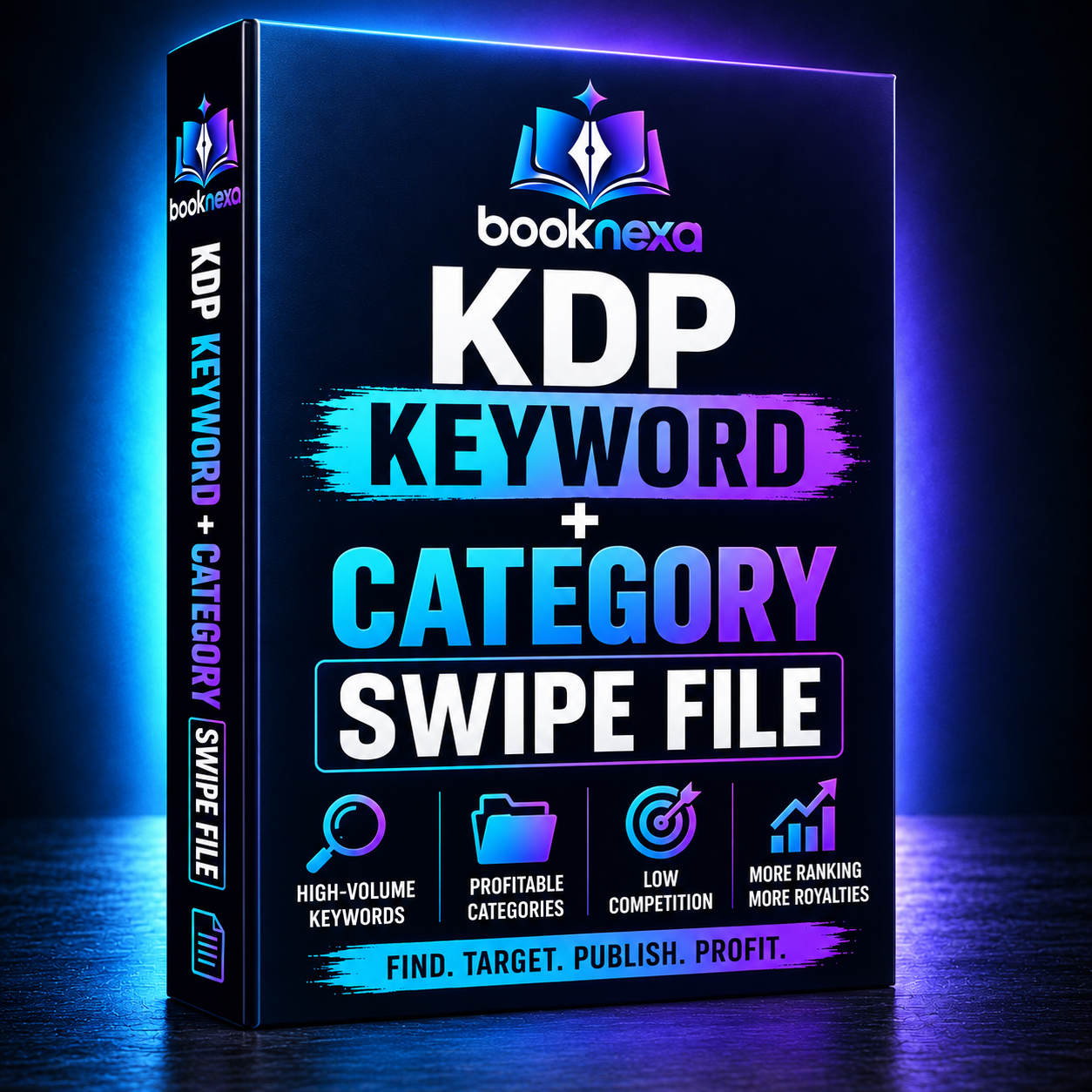 Bonus #4 - KDP Keyword + Category Swipe File 3D Box Mockup